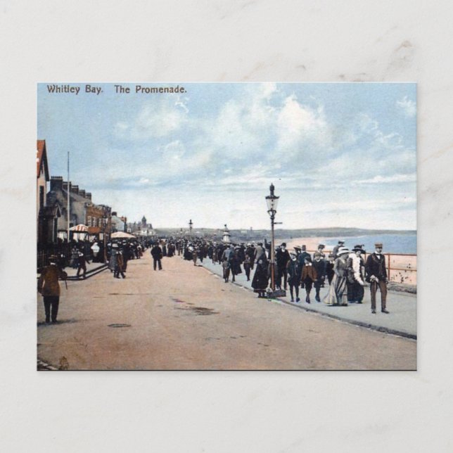 Old Postcard - The Promenade, Whitley Bay (Front)