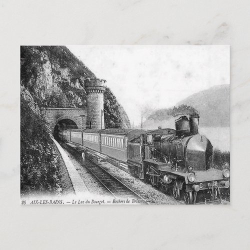 Old Postcard _ Train Aix_les_Bains