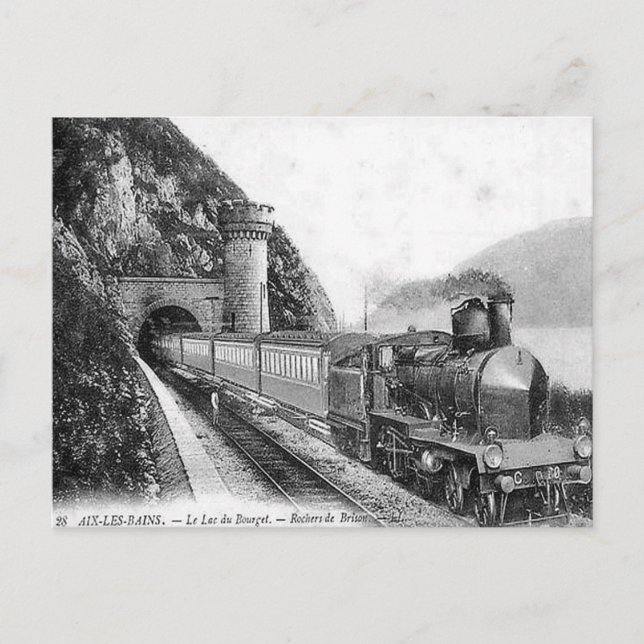 Old Postcard - Train, Aix-les-Bains (Front)