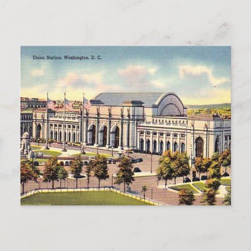 Old Postcard _ Union Station Washington DC