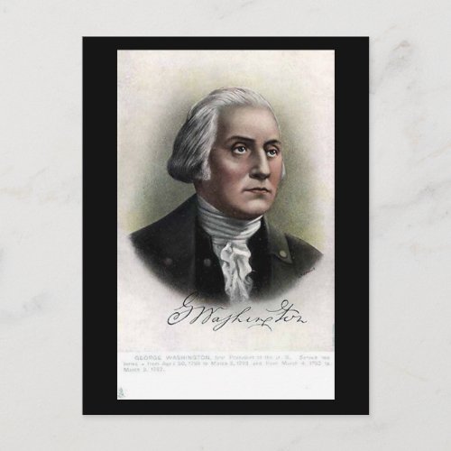 Old Postcard _ US President George Washington