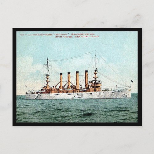 Old Postcard _ USS Charleston