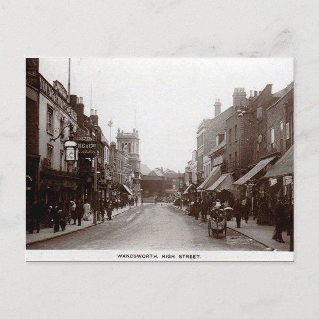 Old Postcard - Wandsworth High St, London (Front)
