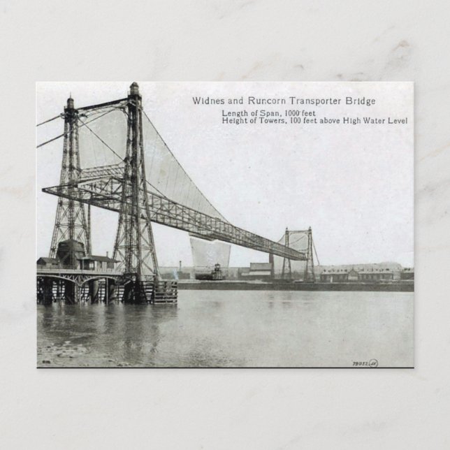 Old Postcard - Widnes & Runcorn Transporter Bridge (Front)