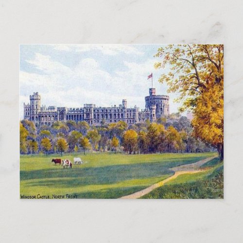 Old Postcard _ Windsor Castle North Front