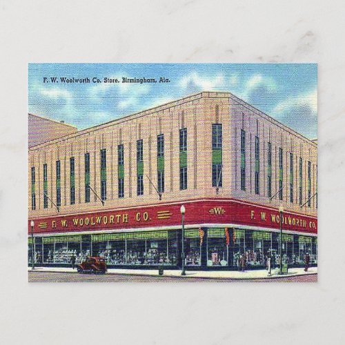 Old Postcard _ Woolworths Birmingham Alabama