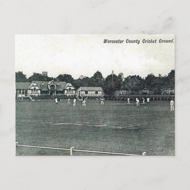 Old Postcard - Worcester Cricket Ground (Front)