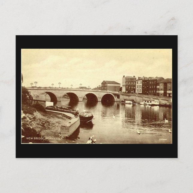 Old Postcard - Worcester, New Bridge (Front)