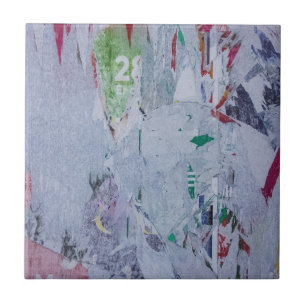 Old posters winter look white green grey red 28 ceramic tile