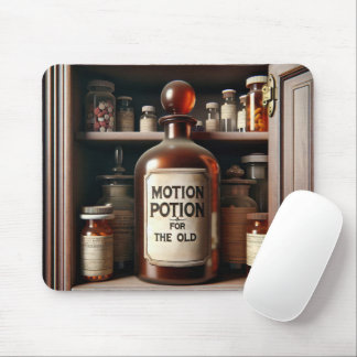 Old Potion Bottle In a Medicine Cabinet Mouse Pad
