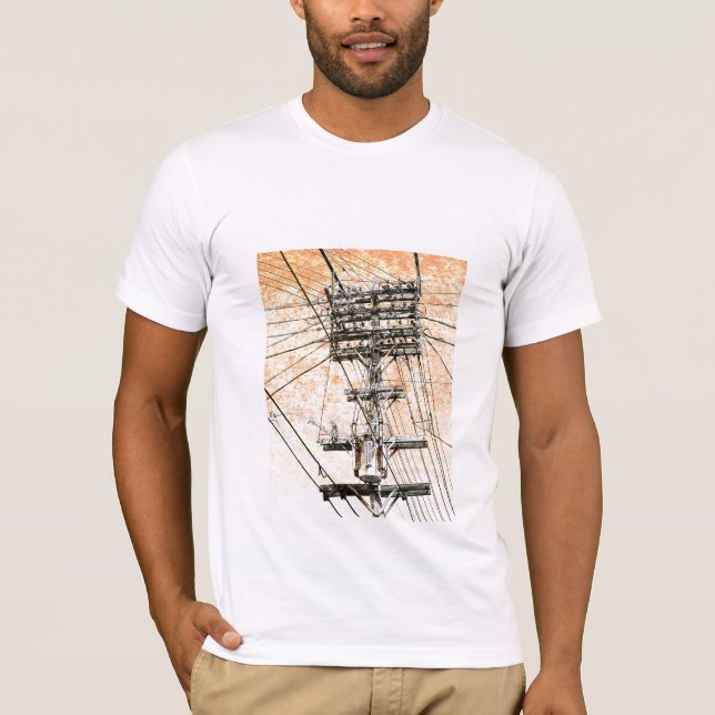 old power lines t-shirt (Front)