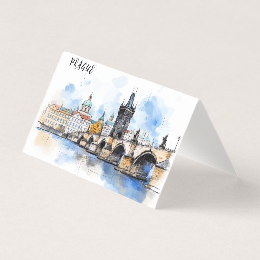 Old Prague, Charles bridge watercolor (Front)