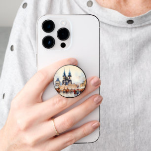 Old Prague watercolor PopSocket