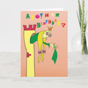 Old Princess in Tower Humorous Birthday Cards