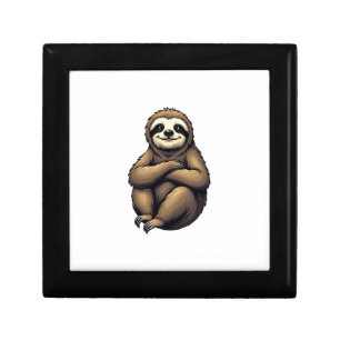 Old Print Sloth Art Vintage Graphic 2 Gift Box