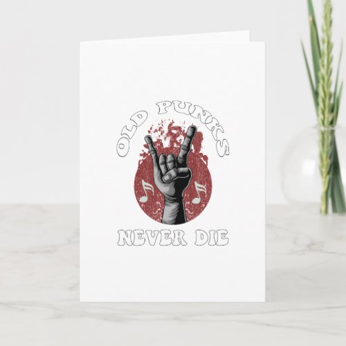 Old Punks Never Die Punk Professional Card