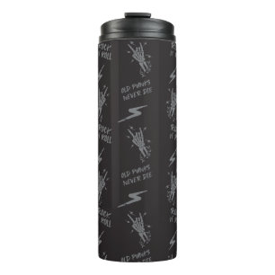 Old Punks Never Die Skeleton Rock On Gothic Thermal Tumbler