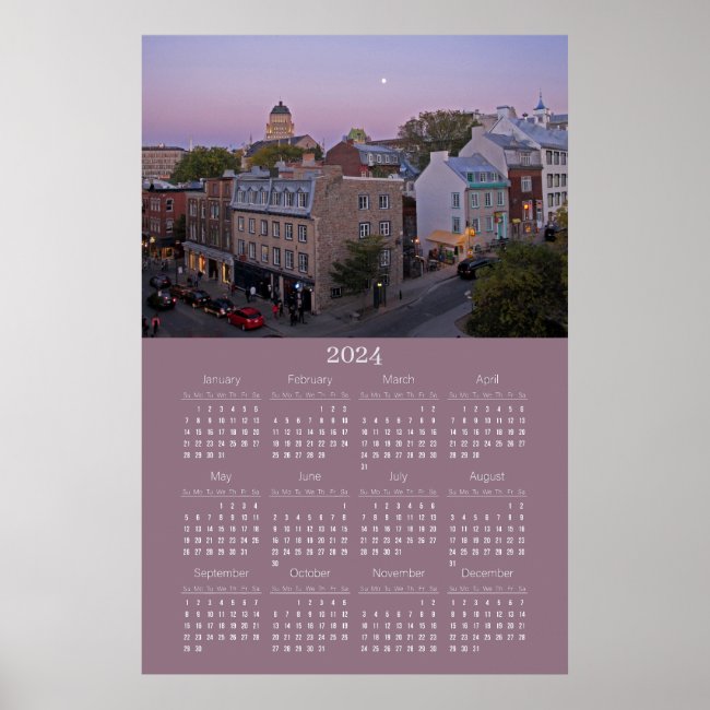 Old Quebec City, Quebec, Canada 2024 Calendar Post