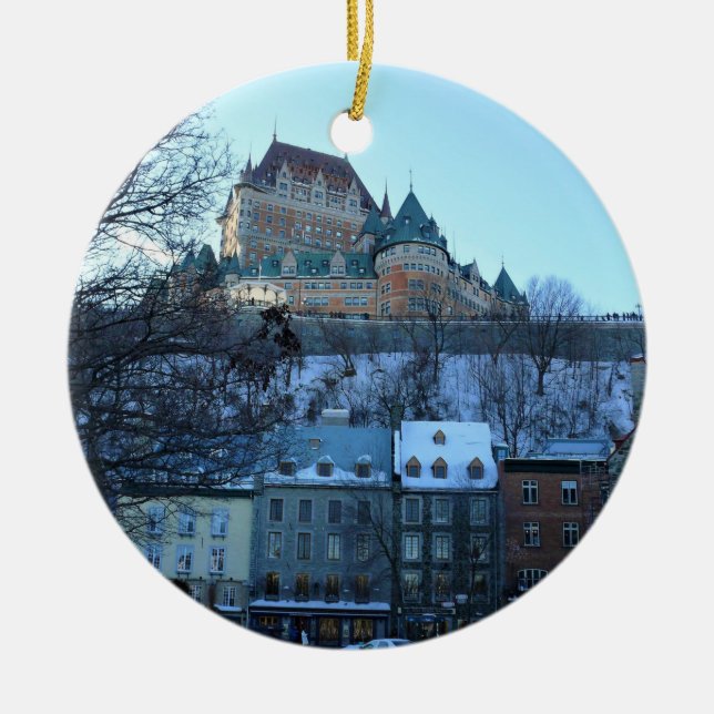 Old Quebec City, Quebec, Canada Ceramic Ornament (Front)