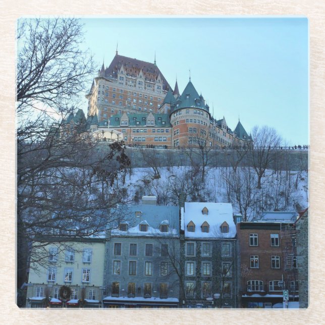Old Quebec City, Quebec, Canada Glass Coaster (Front)