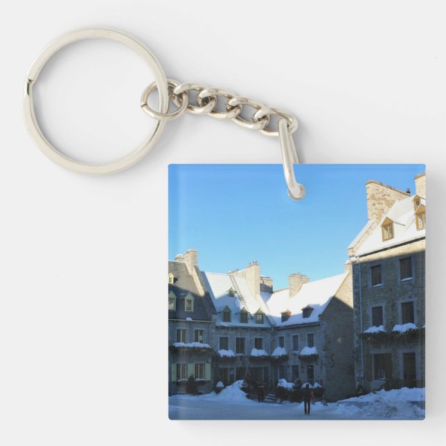 Old Quebec City, Quebec, Canada Keychain (Front)