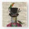 Old Rabbit Book Page Altered Wall Clock