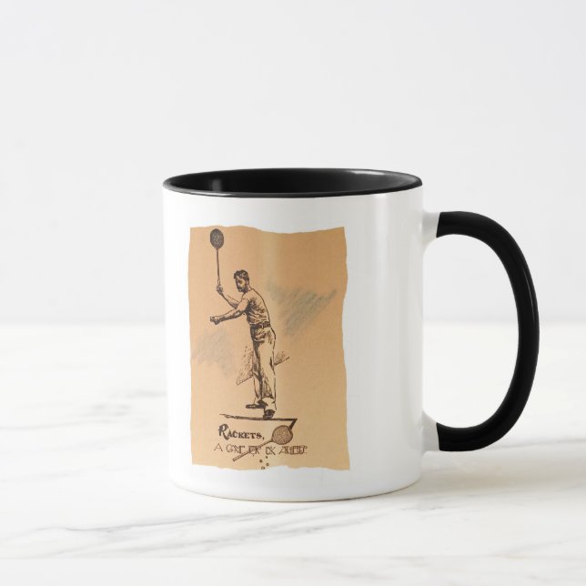 old racquet art image makes for a nostalgic mug (Right)