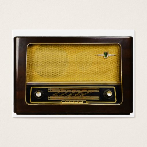 Customizable old radio business card