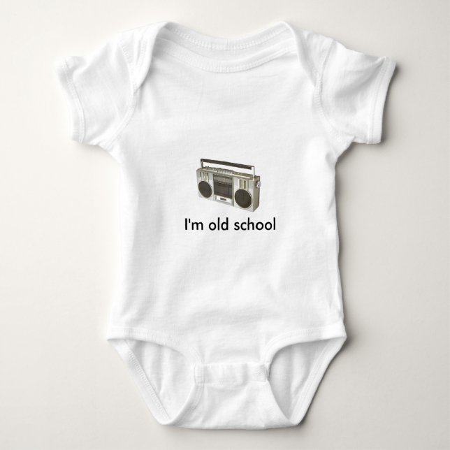 old radio, I'm old school Baby Bodysuit (Front)