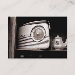 Old Radio, Mini Photo Business Card