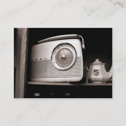 Customizable Old Radio, Mini Photo Business Cards