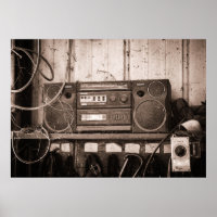 Old Radio Retro Poster