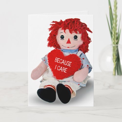 Old Rag Doll Thinking Of You Card