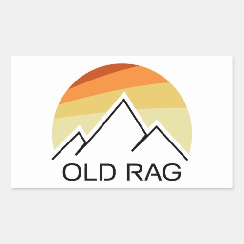 Old Rag Mountain Retro Rectangular Sticker