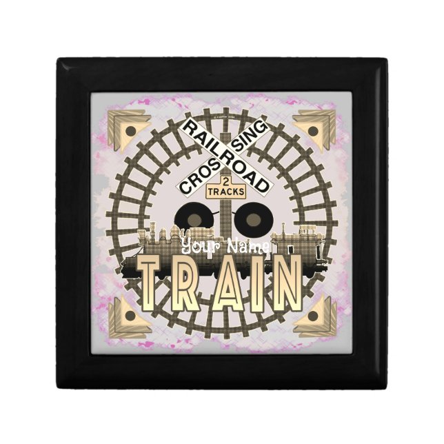 Old Railroad Train  Gift Box (Front)