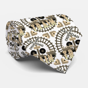 Old Railroad Train Neck Tie