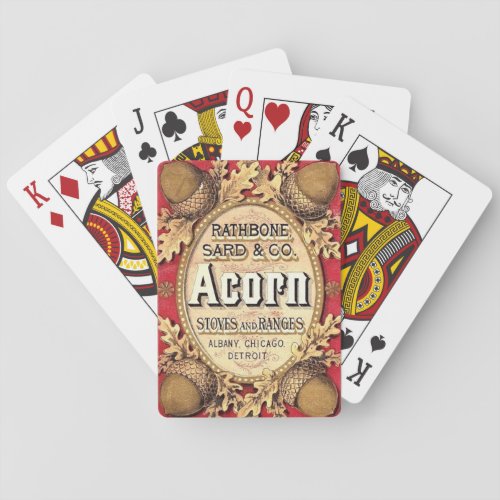 Old Rathbone  Sard Acorn Stove Ad Playing Cards