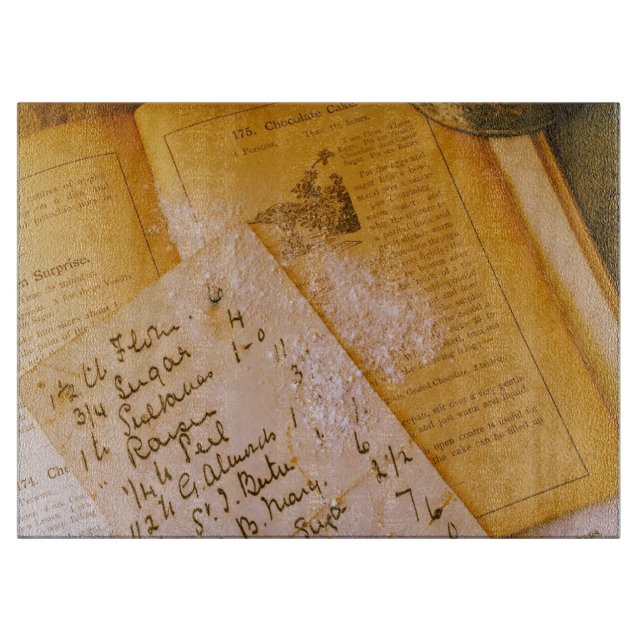 Old recipes cutting board (Front)