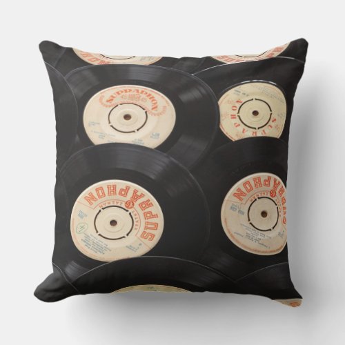 old records outdoor pillow 