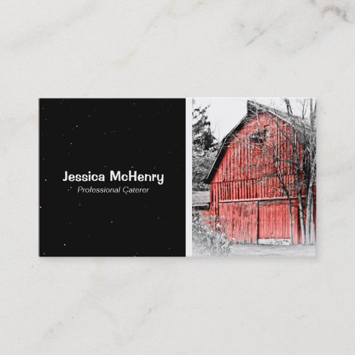 Customizable Old Red Barn Business Card