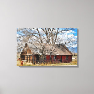 Old Red Barn Canvas Print