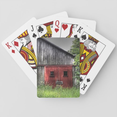 Old Red Barn Door Poker Cards