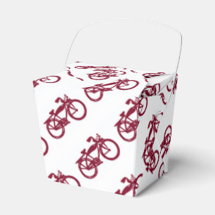 Old red bikes favor box