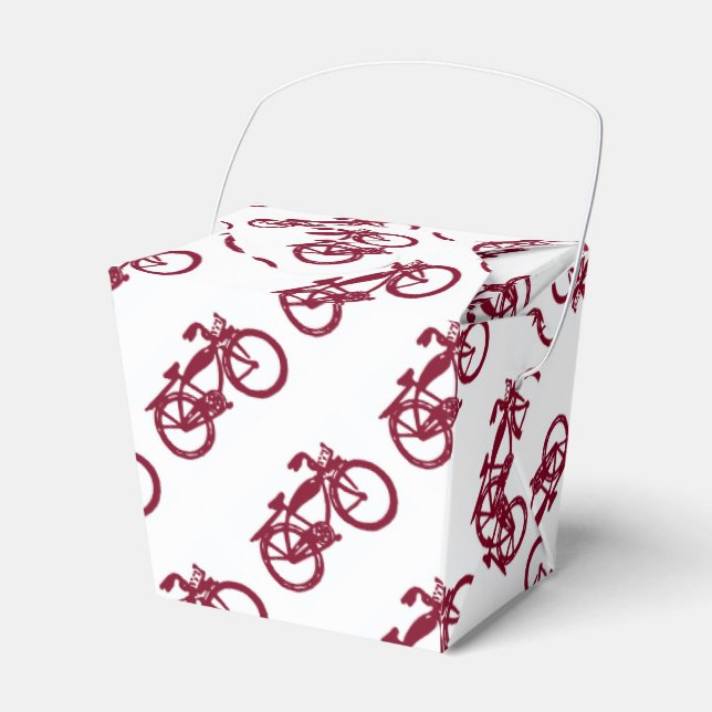 Old red bikes favor box (Front Side)