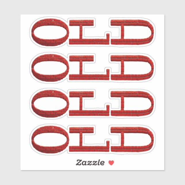 Old Red Brick Sticker (Sheet)