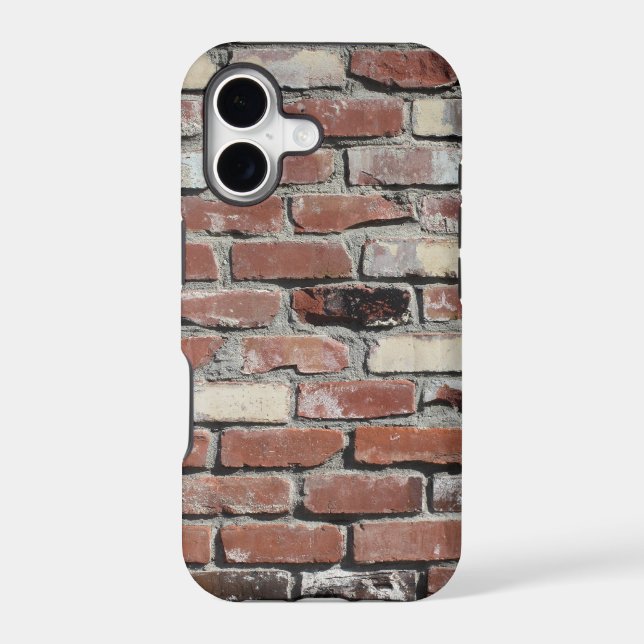 Old red brick wall iphone case (Back)