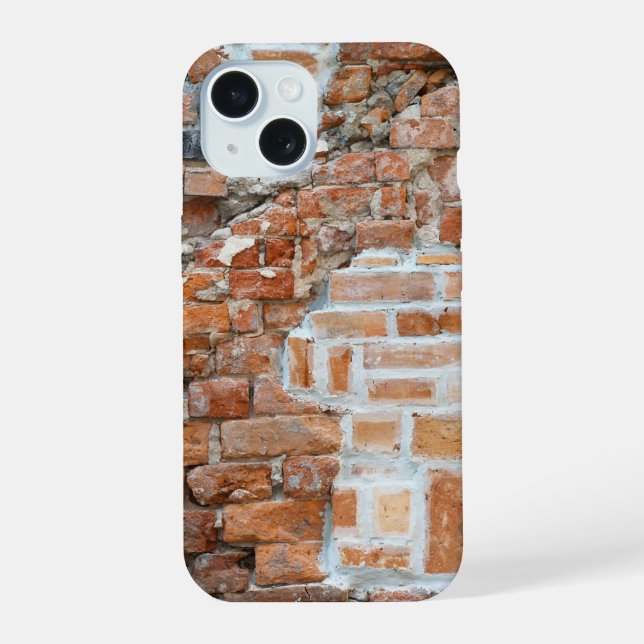 Old Red Brick Wall Iphone Case (Back)