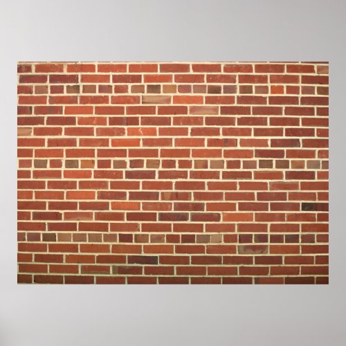 Old Red Brick Wall Poster