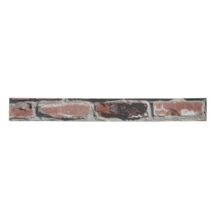 Old red brick wall ribbon