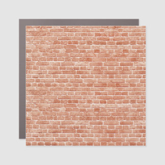Old red brick wall texture. car magnet